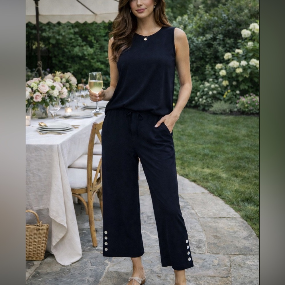 Chico's Top & Wide Leg Pant Set Travel Work Academia No‎ Iron Wrinkle Free